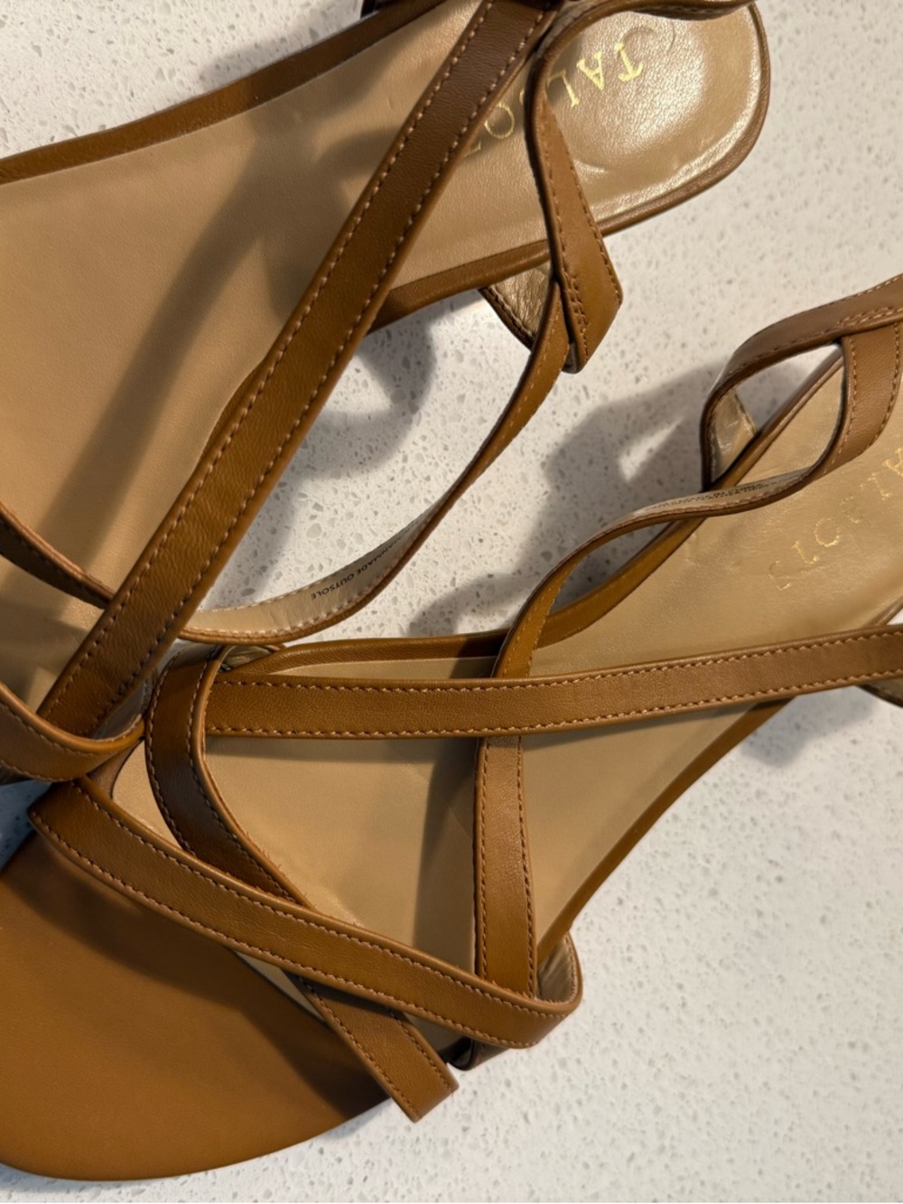 Talbots Cognac Brown Strappy Women's Sandals